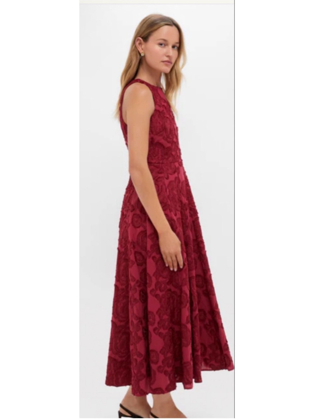 HYACINTH HOUSE Ruby Textured Floral Melina Maxi Dress L NWT Sold Out Style! - Picture 4 of 6